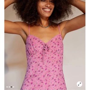 Urban Outfitters Elodie Printed Mesh Mini Dress